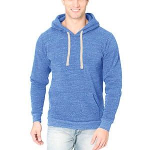37008 sweat à capuche en molleton tri-mélangé pour femmes avec logo imprimé sweat à capuche avec poche kangourou sweats à capuche couleur unie sweats à capuche de marque privée - Product Image 3