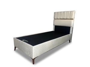<b>Complete</b> White Bed <b>Set</b> with Foam Headboard and Hydraulic Storage Modern Bedroom Furniture - Product Image 1