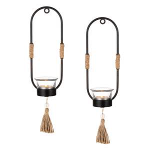 Stylish Metal Wall Hanging Candle Holder Enhancing Warm <b>Inviting</b> Ambiance In Home Living Spaces - Product Image 6