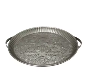 Assiettes de service en métal royal plaqué cuivre, qualité durable, premium, Ramadan, mariage, événements, assiettes de service, vente chaude - Product Image 6