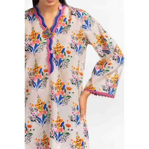 ชุดเซ็ตผ้าเครปพิมพ์ลายโบฮีเมียน รุ่น IPST-77471 ผ้าแคมบริก ชุดสองชิ้นสำหรับฤดูใบไม้ผลิ/ฤดูร้อน ความยาวสามส่วน สั่งซื้อ 2 ชิ้น - Product Image 2