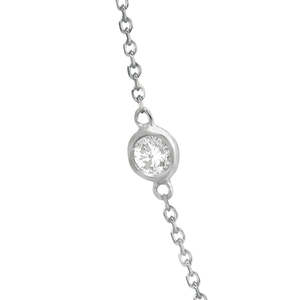 Collier en or blanc 14 carats avec diamants sertis en bélière avec des pierres de 0,76 ct - Product Image 2