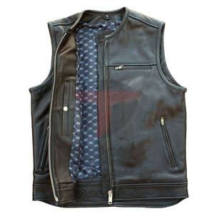 Chaleco de Cuero Casual con Cuello en V para Hombre, Edición Premium, Transpirable, Elegante, para Otoño, Servicio OEM, Ropa Exterior Personalizada - Product Image 4