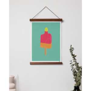 Impresión de Arte con Técnica de Huellas de Dedos, Patrón de Naturaleza Muerta con Hielo - Product Image 4