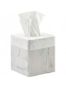 Cubierta de caja de pañuelos elegante soporte de pañuelos de cuarzo rosa para baño sala de estar dormitorio Oficina caja de pañuelos Premium - Product Image 3