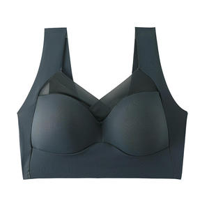 Sujetador deportivo de alta calidad para mujer, ropa de entrenamiento atlética, correa de retales, contraste de Color, Yoga - Product Image 6