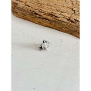 Amuletos de Plata de Ley Hechos a Mano en Estilo Tipi Navajo con Diseño Religioso, Bañados en Rodio, con Diamantes y Perlas, Ideales para Regalos - Product Image 2