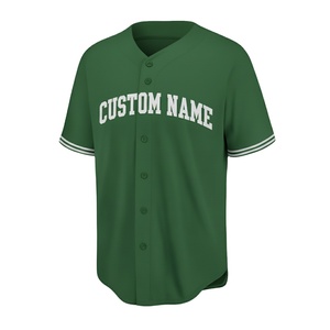 Wholesale Mens Custom Baseball Jersey Button <b>Down</b> Shirts Short Sleeve Softball Wear Shirt Fully Custom Tackle Twill Embroidery - Product Image 1