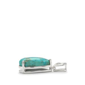 Colgante de Plata de Ley Hecho a Mano con Turquesa Cochise de 6.26 Quilates, Joyería de Estilo Religioso - Product Image 2