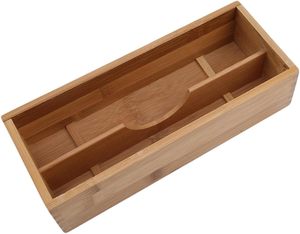 Cutlery <b>Holder</b> 1pc Box Wood Tools Wooden Cooking Tool Organizer Spoon Storage Box Cutlery Rack <b>Chopsticks</b> Box Clamshell Wooden - Product Image 2