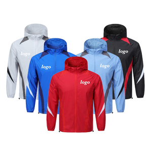 Vêtements de sport pour hommes, tenue de sport de plein air, logo brodé, survêtement pour hommes, 2 pièces, capuche, tenue de sport décontractée - Product Image 5
