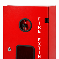 Armoire pour extincteur avec fenêtre en verre, équipement de sécurité incendie mural, acier thermolaqué, personnalisable