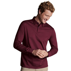 Jersey Inteligente de Manga Larga al por Mayor, con Logotipo Frontal Sólido Personalizado, 100% Algodón, Secado Rápido, Informal Elegante, Transpirable para Exteriores - Product Image 1