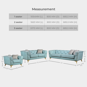 โซฟา2 + 3ที่นั่งหุ้มโฟมความหนาแน่นสูงทนทานเบาะสปริงซิกแซกสำหรับห้องนั่งเล่นโรงแรมในห้างสรรพสินค้า - Product Image 3