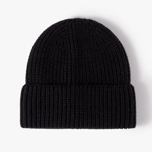High Quality Jacquard Street Style Winter Unisex Fashion Solid Color Hand Knitted Casual <b>Beanie</b> Custom Embroidery Outdoors Wear - Product Image 3