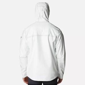 Veste de pluie imperméable respirante de poids moyen à col montant pour homme, 3 couches, coque rigide, logo frontal, 2000M - Product Image 2