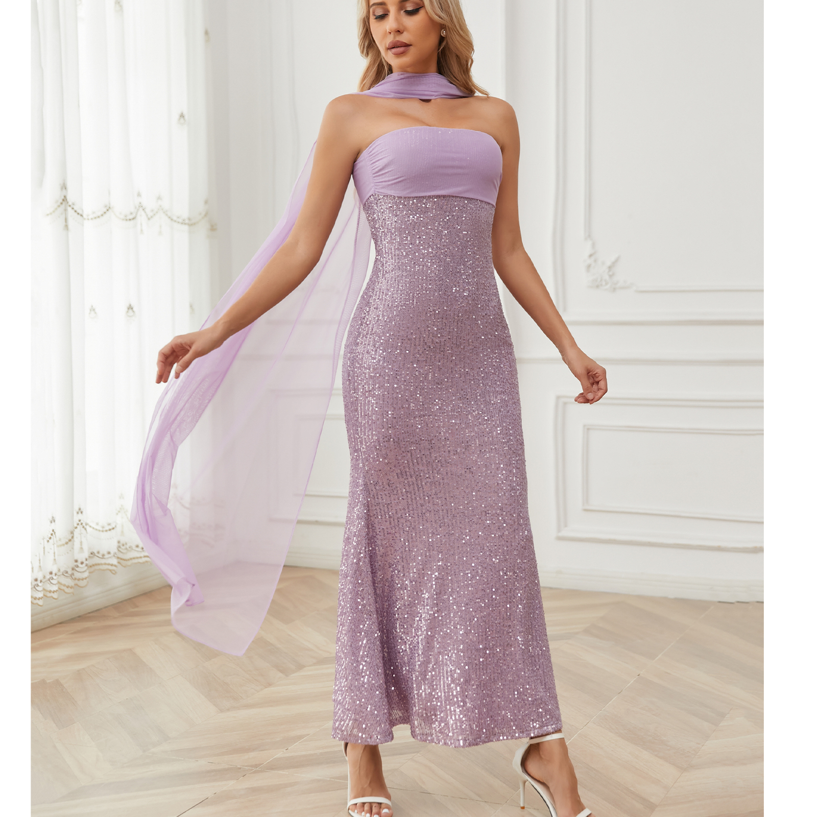 chinese dress ladies Castle Thriller Crimson Gothic Velvet Bandeau Dress Mermaid Skirt Dres   SCULTURE