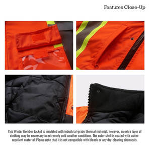 Chaqueta de Seguridad de Alta Visibilidad para Construcción, Personalizable, Ropa de Trabajo de Poliéster, Logotipo Personalizado de Fábrica, Chaqueta de Seguridad Personalizable para Trabajo - Product Image 6