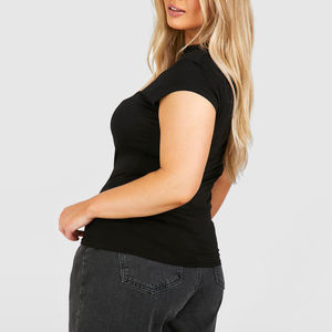 Proveedor OEM, camisetas cuadradas personalizadas para mujer, tela suave de ajuste relajado de gran tamaño, ideal para marcas de moda o boutiques - Product Image 2