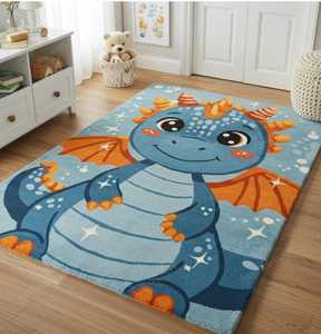 พรมปูพื้นแบบตกแต่งด้วยมือลายผึ้งที่ทันสมัยมีพื้นผิวแบบแอบสแตรกที่มีคุณภาพสูงพรมลายการ์ตูนสำหรับห้องนั่งเล่นห้องนอน - Product Image 2