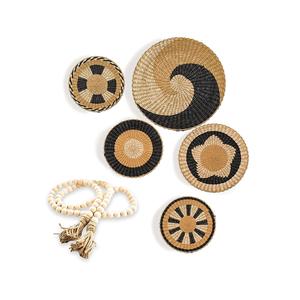 Lot de 5 paniers muraux ronds décoratifs faits à la main pour la décoration murale, prix de gros - Product Image 1