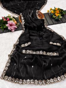 เสื้อส่าหรีสไตล์แฟนซีสุดหรูเสื้อเบลาส์แนวพื้นเมือง - Product Image 5