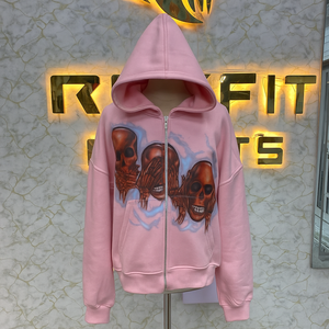 เสื้อฮู้ดซิปพิมพ์ลายหน้าจอที่ลูกค้าต้องการวัสดุสดใหม่ - Product Image 1