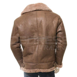 Chaqueta de cuero de piel de oveja de primera calidad para hombre, precio al por mayor, chaqueta informal de piel de oveja para hombre - Product Image 6