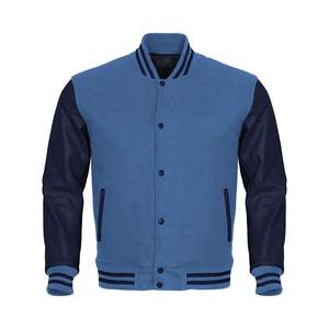 Vente en gros de veste universitaire Letterman à manches en cuir 100% laine personnalisée pour hommes vêtements chauds - Product Image 2