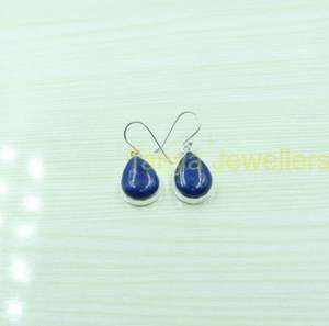 Pendientes de Piedra Preciosa de Lapislázuli Azul, Pendientes de Plata de Ley 925, Pendientes Colgantes, Joyería de Lapislázuli, Regalo para Mujer - Product Image 2