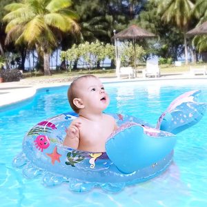 Flotador de Natación para Bebés, Asiento Inflable de Seguridad con Asa, Anillo de Natación para Niños de 8 a 48 Meses, Piscina y Playa - Product Image 3