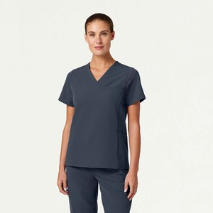 Nouvel ensemble de vêtements de travail pour infirmières en microfibre tissée à col en V, uniforme d'infirmière d'hôpital, tenue de travail pour femmes, ensemble de blouses de haute qualité - Product Image 5