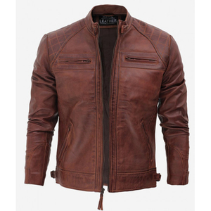 Men's Leather Jacket Wholesale Waterproof Motorcycle New Fashion Motorbike Riding Custom Front High Quality OEM Service - Product Image 6