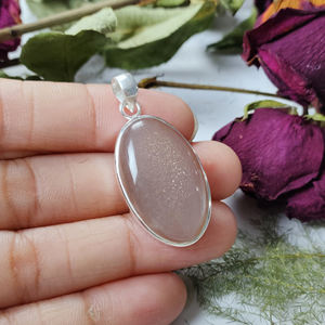 Colgante de Moda con Cabujón Ovalado de Piedra Lunar Chocolate |   Proveedor de Joyería de Piedras Preciosas Hechas a Mano al por Mayor - Product Image 5