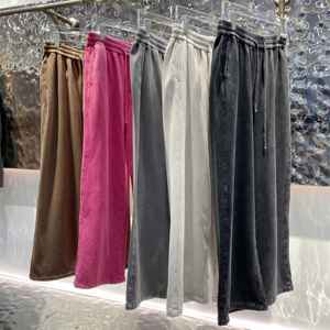 กางเกงขายาวผ้าฝ้าย100% ทรงแบ็กกี้ขาตรงสำหรับผู้ชายดีไซน์แบบย้อนยุคแอซิดด้วยพลอยเทียมออกแบบได้ตามต้องการ - Product Image 5