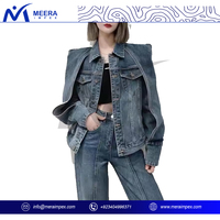 Veste en jean délavée grise personnalisée pour femmes, motif élégant, veste en jean personnalisée, design à la mode, patchs à paillettes