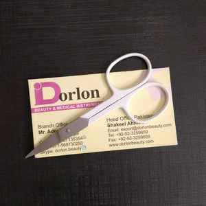 Tijeras Profesionales para Cejas de Acero Inoxidable, Hoja Afilada y Segura, con Logotipo Personalizado, las Mejores Tijeras de Belleza para Recortar Cejas - Product Image 5