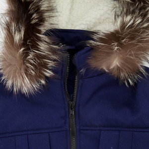 Chaqueta parka con capucha de piel de diseño personalizado de Color sólido a la última moda, servicio OEM ODM, chaqueta parka larga de Invierno para mujer - Product Image 5