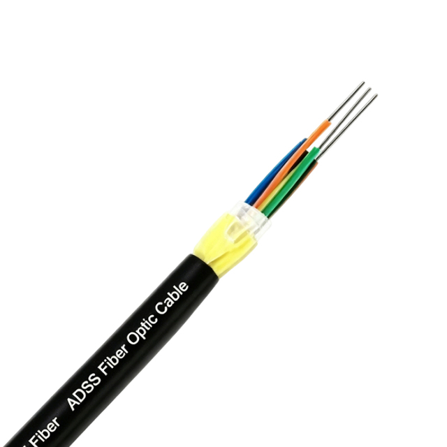 ADSS Fiber Optic Cable Single Jacket All Dielectric Self Supporting Aerial G652D 24 48 96 144 Core Outdoor Optical Cable