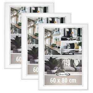 ชุดกรอบโปสเตอร์พลาสติกสีขาว 3 ชิ้น ขนาด 60 x 80 ซม. สำหรับแสดงผลงานศิลปะหรือภาพถ่ายของคุณ - Product Image 1