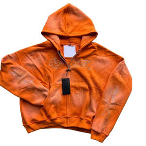 Alta calidad con capucha de invierno impreso sólido Casual Wear hombres Rhinestone chándal peso ligero superventas - Product Image 1