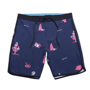 กางเกงว่ายน้ำขาสั้นน้ำหนักเบาแห้งเร็วพร้อมเชือกผูกเอวและตาข่ายซับในกางเกงขาสั้นพิมพ์ลายตามสั่งสำหรับชายหาดสระน้ำ - Product Image 6
