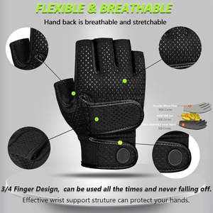 Gym Yoga Non <b>Slip</b> Fitness Gloves Professional Unisex Fitness Sports <b>Half</b> Finger Gloves - Product Image 2