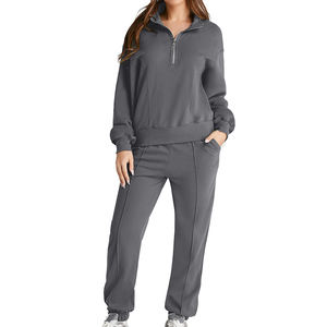 2025ชุดวอร์มผ้าฝ้ายขนแกะสำหรับผู้หญิงชุดวอร์มระบายอากาศได้ดีสำหรับฤดูหนาวพิมพ์โลโก้ตามสั่ง - Product Image 6