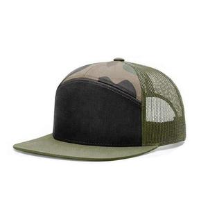 Venta al por mayor personalizado adulto 6 paneles de cuero parche Logo perfil bajo Richardson 112 malla Snap Back gorra de camionero sombrero - Product Image 1