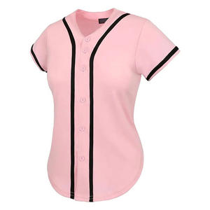 Design personnalisé Broderie Imprimé Baseball Jersey Femmes À Manches Courtes Vêtements De Sport Respirant À Séchage Rapide Polyester Baseball Chemises - Product Image 4