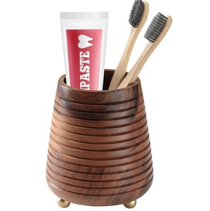 Ensembles de porte-balais de salle de bain en bois pour la décoration Ensemble de salle de bain de luxe pour la maison ou l'hôtel - Product Image 1