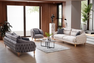 เตียงโซฟาปรับนอนทันสมัยหรูหราผ้าเฟอร์นิเจอร์บ้านและสำนักงานร่วมสมัยสำหรับอพาร์ทเม้นโรงแรมวิลล่าชุดห้องนั่งเล่นใช้ - Product Image 2