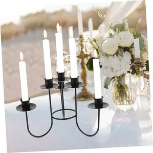 Handmade Metal Craft Iron <b>Black</b> Desktop <b>Candlestick</b> Living Room Decoration Small Candle Holders Simple Fashion Candelabra - Product Image 3