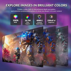 27 inch siêu mỏng không KHUNG <span class=keywords><strong>LCD</strong></span> chơi game màn hình 280HZ 1ms va Bảng điều chỉnh ánh sáng màu Xanh Thấp HDR 1k/2K cong 100% sRGB dp Máy tính để bàn - Product Image 3